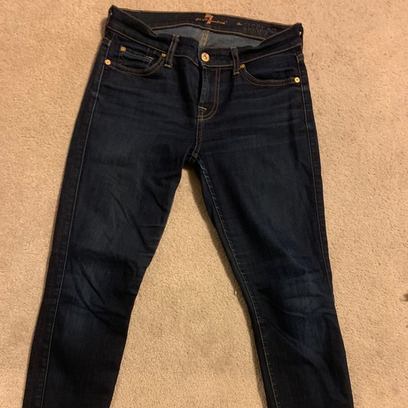 7 for all mankind cropped skinny jeans - Picture 2 of 2